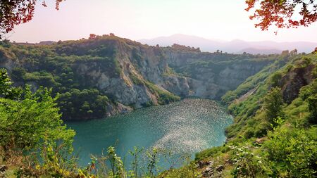 Outdoor view of  Grand Canyon in Chonburi , Thailand  call Grand canyon Keree in Thai . Selective focus.の写真素材