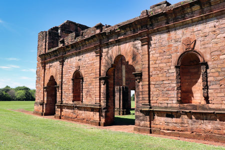 guarani jesuit ruins of paraguay jesus tavarangueの写真素材