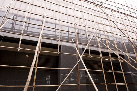 Bamboo scaffolding.の写真素材