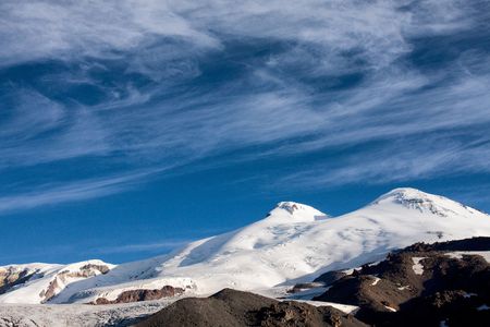 View from Mount Elbrusの写真素材