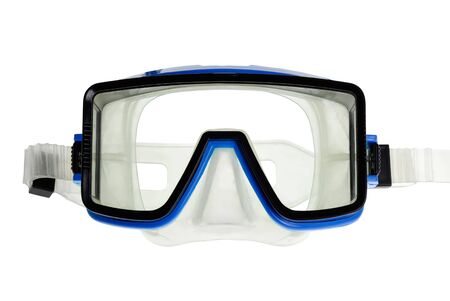 Isolated diver eyeglasses with blue and black frameの写真素材