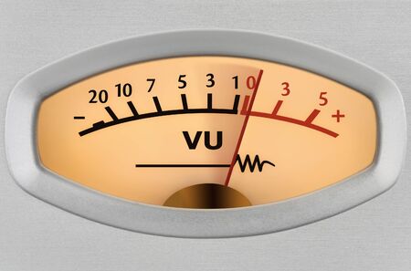 Closeup of an analog measuring device with the needle in motionの写真素材