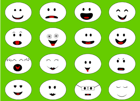 Funny facesのイラスト素材