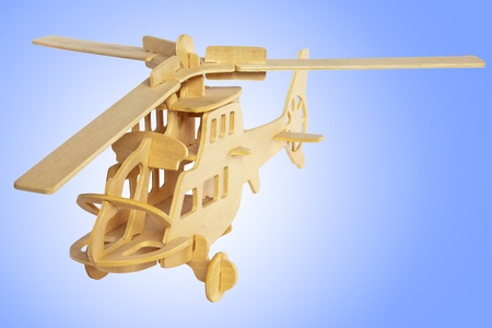 Wooden helicopterの写真素材