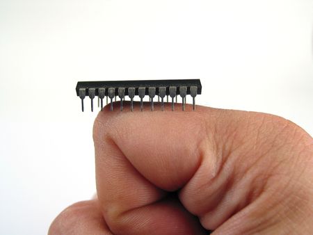 Electronic chip on finger