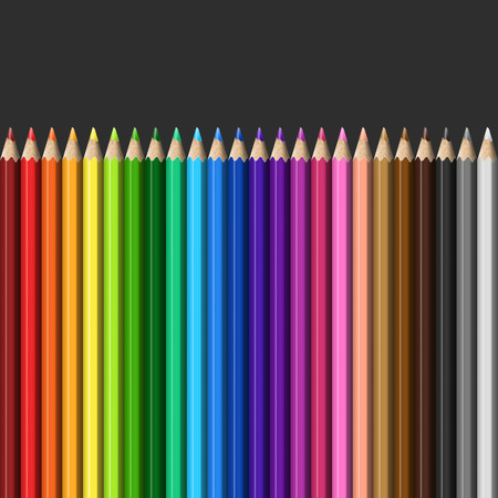 Vector illustration set of colored pencils 24のイラスト素材