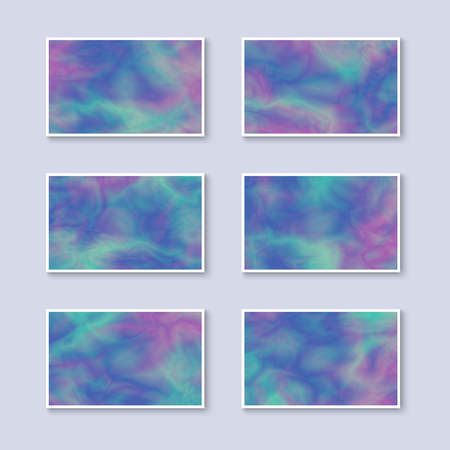 Set of Gradient Colorful Business Cards. Abstract Universal Design Elements.のイラスト素材