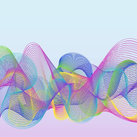 Simple Colorful Abstract Background with Wawe Lines. Universal Abstraction.のイラスト素材