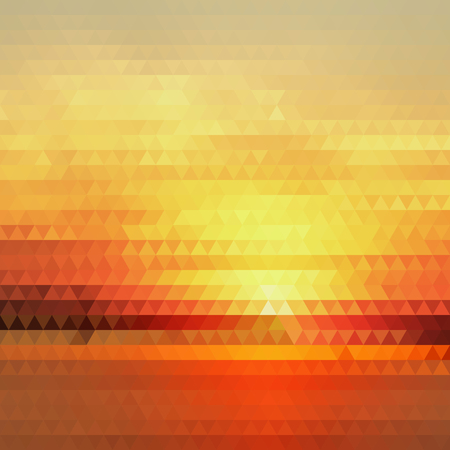 Bright Gradient Abstract Texture of Symmetric Triangles. Background of Geometric Shapes Warm Sunny Colors. Geometric Concept.のイラスト素材