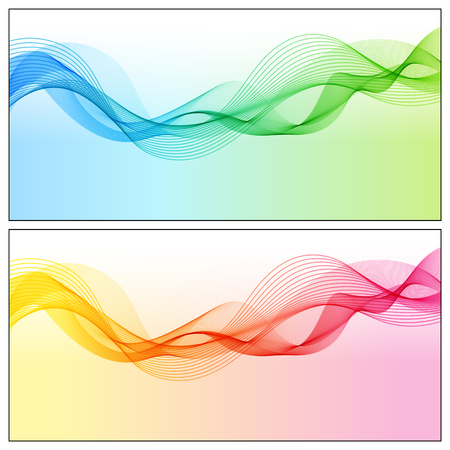 Design elements gradient wave lines for business presentation, publications, blank, template, cover creative line art.のイラスト素材