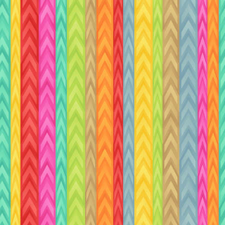 Striped Asymmetric Seamless Pattern of Gradient Geometric Elements. Continuous Retro Style Background.のイラスト素材