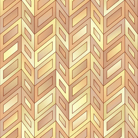 Geometrical Universal Abstract Seamless Pattern of Gradient Beige, Brown, Yellow Parallelograms. Continuous Background of Stylized Geometric Ears of Bakery products Colors.のイラスト素材