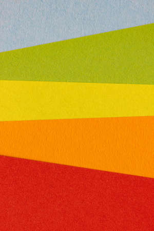 Photo of Abstract Rainbow Paper Flat Composition. Striped Background from Bright Colorful Sheets....