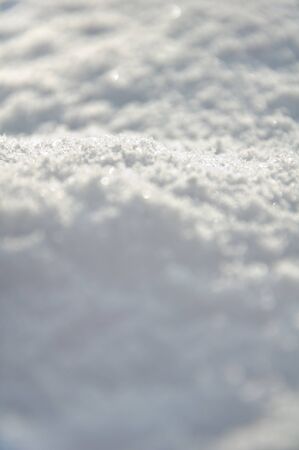close-up of fresh snow on the groundの写真素材