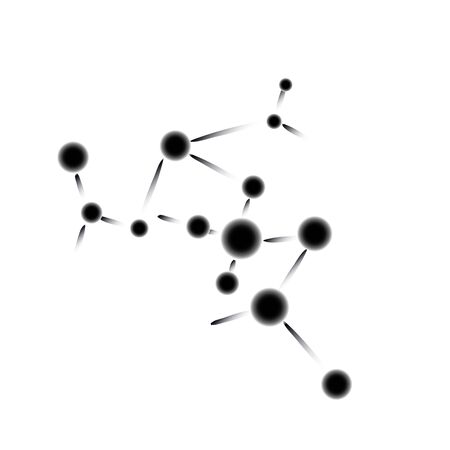 Atomic compound of molecules and chemical compounds DNAのイラスト素材