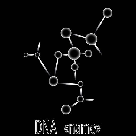 Atomic compound of molecules and chemical compounds DNAのイラスト素材
