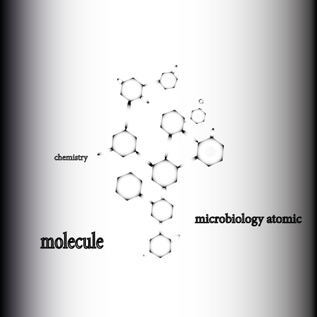 Atomic compound of molecules and chemical compounds DNAのイラスト素材