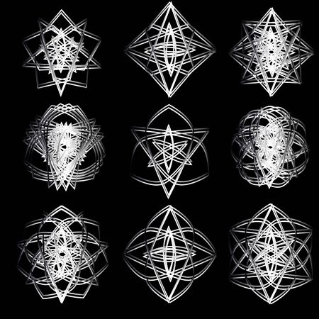 Beautiful geometric pattern icons for mobile applications and gamesのイラスト素材