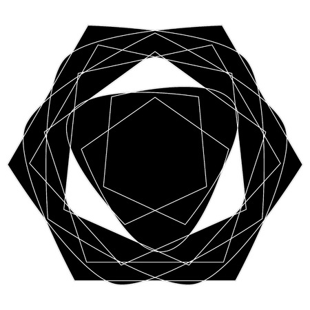 Holiday patterns of stars of snowflakes and flowers for gifts geometric pentagramのイラスト素材