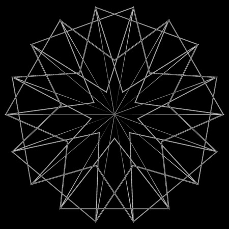 Holiday patterns of stars of snowflakes and flowers for gifts geometric pentagramのイラスト素材