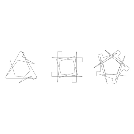 Holiday patterns of stars of snowflakes and flowers for gifts geometric pentagram