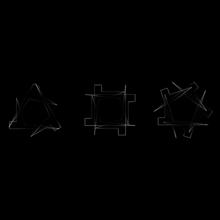 Holiday patterns of stars of snowflakes and flowers for gifts geometric pentagramのイラスト素材