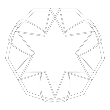 Holiday patterns of stars of snowflakes and flowers for gifts geometric pentagramのイラスト素材