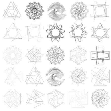 Geometric patterns etudes pentograms of design and interiorsのイラスト素材