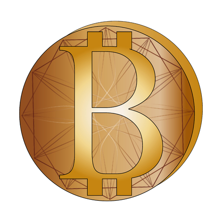 bitcoin crypto currency mining finance cash commerceのイラスト素材