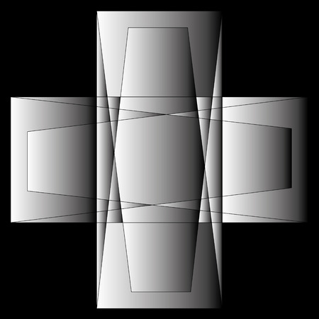 Symbols and symmetrical geometric pattern, fractal, pentagram, icon runeのイラスト素材