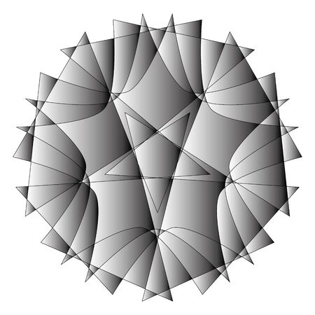 Festive geometric set stars and flowers pattern for gifts and holidays, for packaging, polygon, clothing, goods and logosのイラスト素材