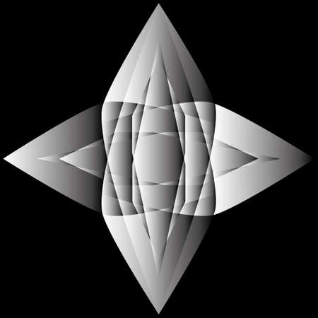 Geometric pattern symbols fractale pentagram astrology stamp label symbol amulet runesのイラスト素材