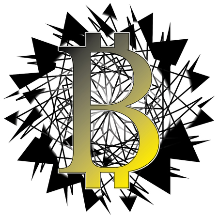 bitcoin crypto currency vector illustrationのイラスト素材