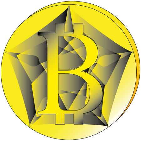 bitcoin crypto currency mining finance cash commerceのイラスト素材