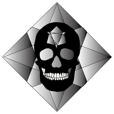 Human remains skeleton of the skull bonesのイラスト素材