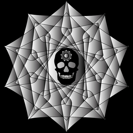 human remains skeleton of the skull bonesのイラスト素材