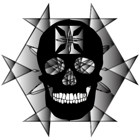 human remains skeleton of the skull bonesのイラスト素材