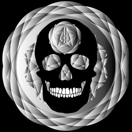 human remains skeleton of the skull bonesのイラスト素材