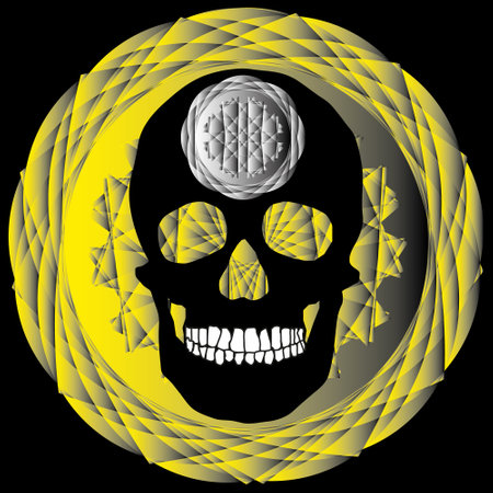 human remains skeleton of the skull bonesのイラスト素材