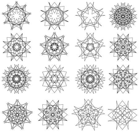 Geometric patterns etudes pentograms of design and interiorsのイラスト素材