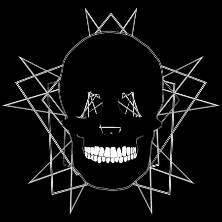 human remains skeleton of the skull bonesのイラスト素材