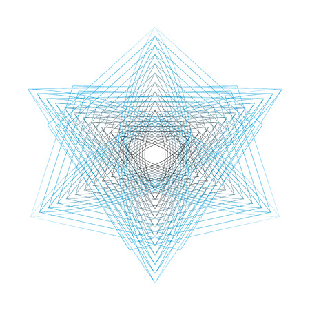 Geometric pattern symbols fractale pentagram astrology stamp label symbol amulet runesのイラスト素材
