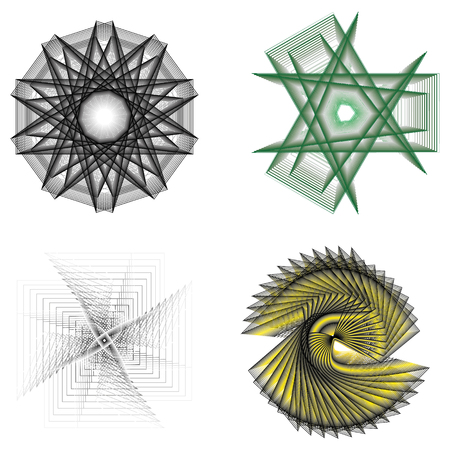 Geometry minimalistic artwork poster with simple shape and figure. Abstract vector pattern design in Scandinavian style for web banner, business presentation, branding package, fabric print, wallpaperのイラスト素材