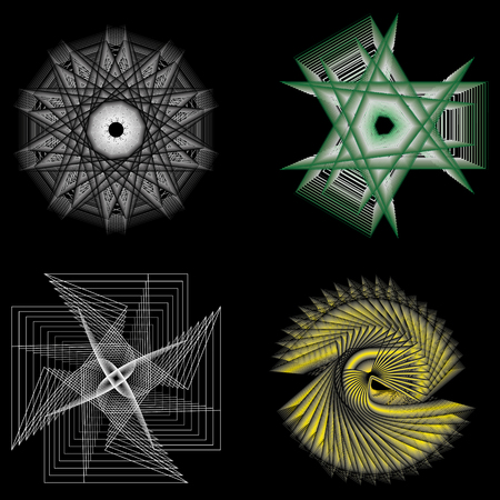 Geometry minimalistic artwork poster with simple shape and figure. Abstract vector pattern design in Scandinavian style for web banner, business presentation, branding package, fabric print, wallpaperのイラスト素材