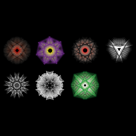 Sacred geometry signs. Set of symbols and elements. Alchemy, religion, philosophy, spirituality, hipster symbols and elements. geometric shapesのイラスト素材