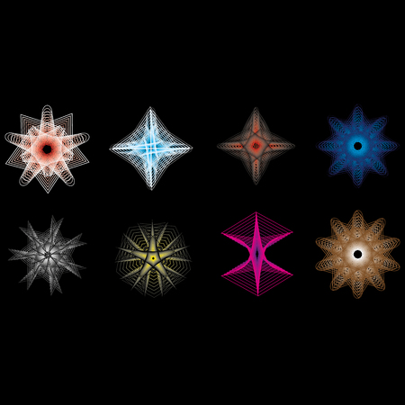 Geometric patterns etudes pentograms of design and interiorsのイラスト素材