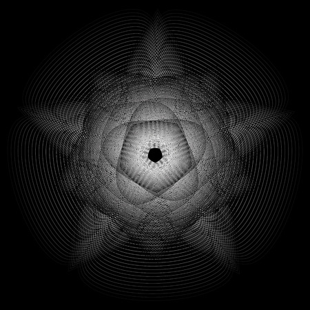 Holiday patterns of stars of snowflakes and flowers for gifts geometric pentagramのイラスト素材