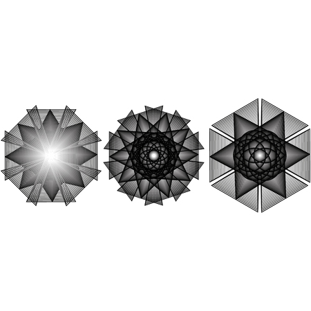 Geometry minimalistic artwork poster with simple shape and figure. Abstract vector pattern design in Scandinavian style for web banner, business presentation, branding package, fabric print, wallpaperのイラスト素材