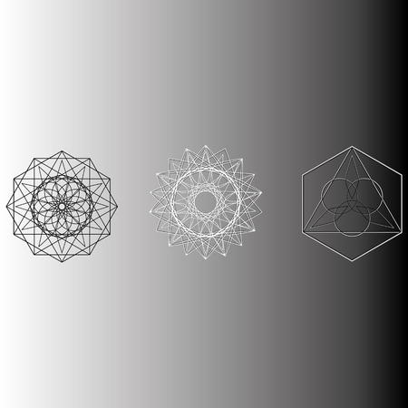 Geometry minimalistic artwork poster with simple shape and figure. Abstract vector pattern design in Scandinavian style for web banner, business presentation, branding package, fabric print, wallpaperのイラスト素材
