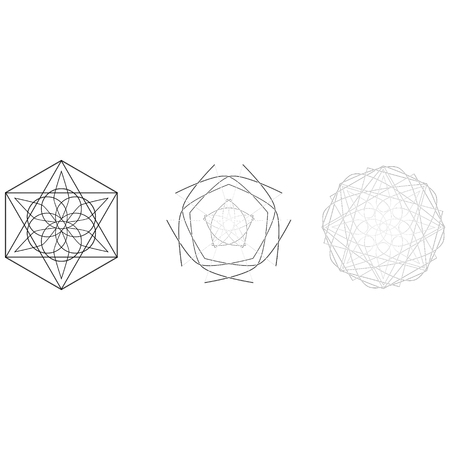Geometry minimalistic artwork poster with simple shape and figure. Abstract vector pattern design in Scandinavian style for web banner, business presentation, branding package, fabric print, wallpaperのイラスト素材